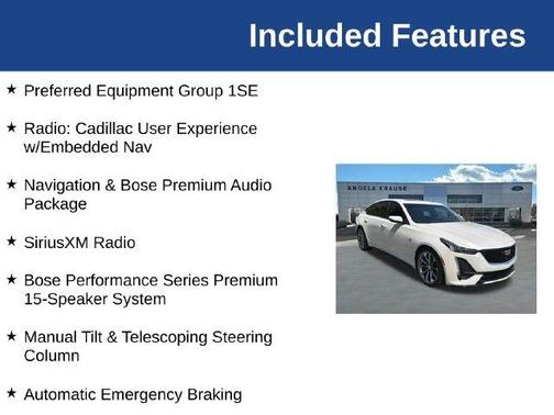 Crystal White Tri-Coat 2020 Cadillac CT5 Sport RWD