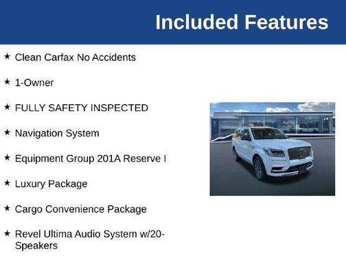 White 2021 Lincoln Navigator Reserve