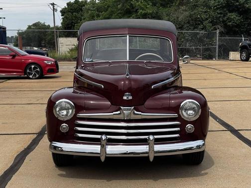Maroon 1948 Ford Deluxe Wagon