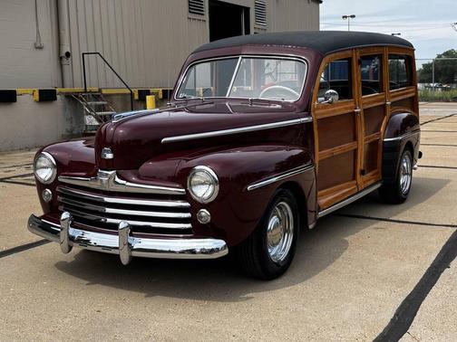 Maroon 1948 Ford Deluxe Wagon