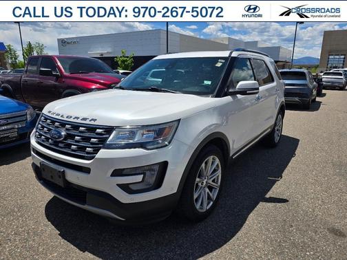 WHITE PLATINUM MET TRI-COAT 2017 Ford Explorer Limited