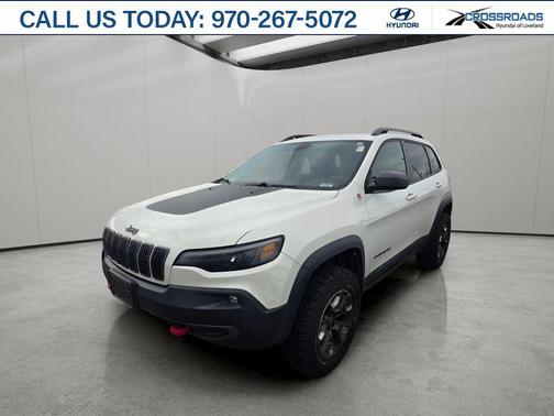 Pearl White Pearlcoat 2019 Jeep Cherokee Trailhawk