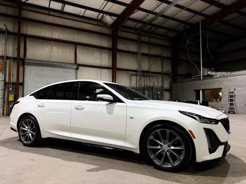 Crystal White Tri-Coat 2021 Cadillac CT5 Sport AWD