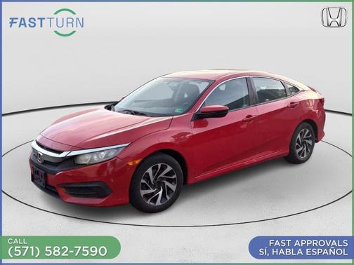 Red 2017 Honda Civic LX