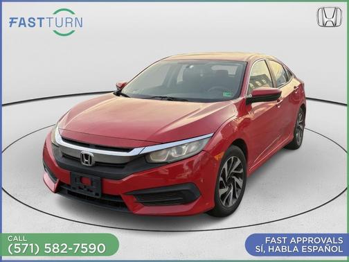 Red 2017 Honda Civic LX