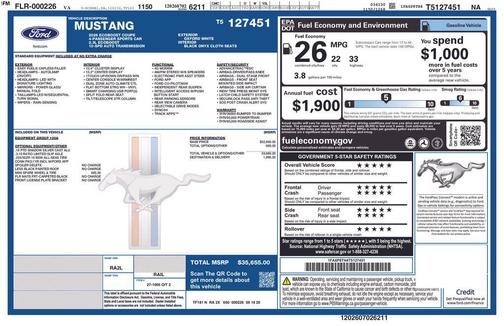 Oxford White 2026 Ford Mustang EcoBoost