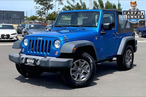 Hydro Blue Pearl Coat 2015 Jeep Wrangler Sport