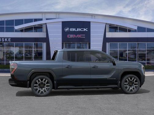 Deep Ocean Metallic 2026 GMC Sierra EV Extended Range Elevation