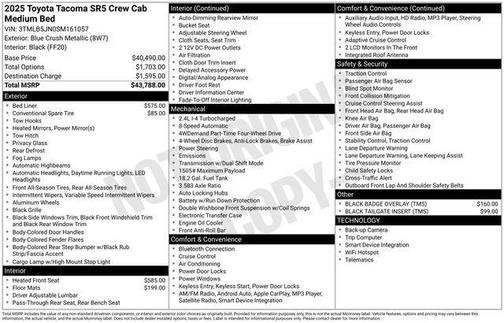 2025 Toyota Tacoma SR5
