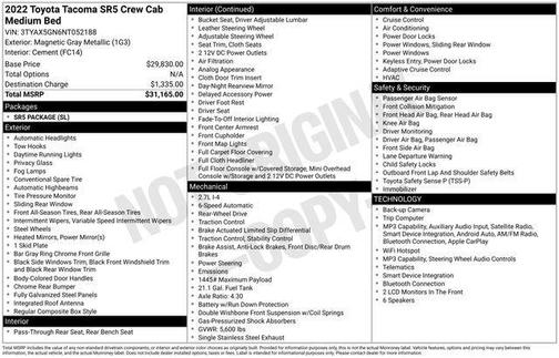 2022 Toyota Tacoma SR5