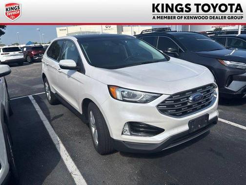 White Platinum Metallic Tri-Coat 2019 Ford Edge SEL