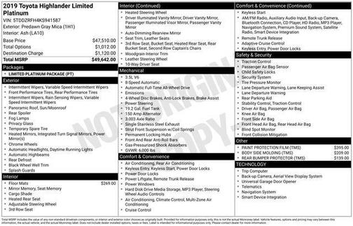 Predawn Gray Mica 2019 Toyota Highlander Limited