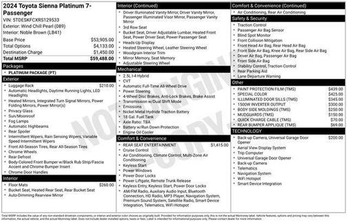 2024 Toyota Sienna Platinum