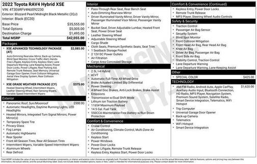 2022 Toyota RAV4 Hybrid SE