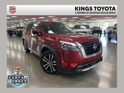 Scarlet Ember Tintcoat 2025 Nissan Pathfinder Platinum FWD