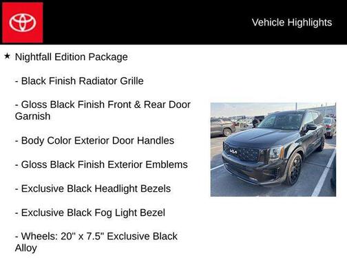 Ebony Black 2022 Kia Telluride SX