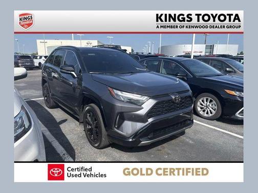 Magnetic Gray Metallic/Midnight Black Metallic 2025 Toyota RAV4 Hybrid SE