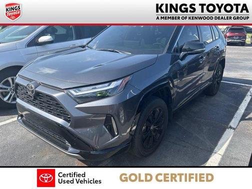 Magnetic Gray Metallic/Midnight Black Metallic 2025 Toyota RAV4 Hybrid SE