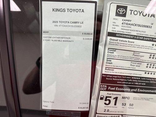 2025 Toyota Camry LE