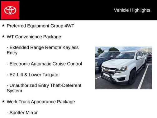 Summit White 2018 Chevrolet Colorado WT