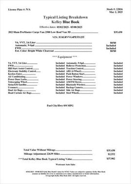 2023 RAM ProMaster 2500 Base
