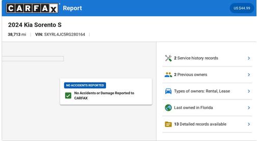 Gravity Grey 2024 Kia Sorento S