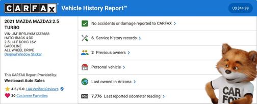 2021 Mazda Mazda3 2.5 Turbo AWD