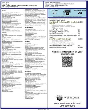 2023 Jeep Grand Cherokee 4xe Trailhawk Carb State Pkg