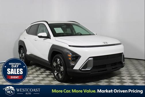 Atlas White 2025 Hyundai KONA SEL