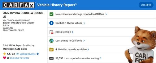 2025 Toyota Corolla Cross LE