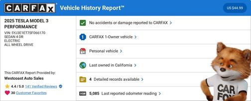 2025 Tesla Model 3 Performance