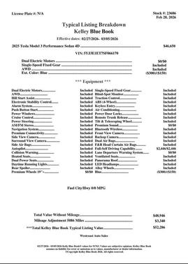 2025 Tesla Model 3 Performance