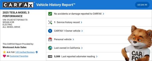 2025 Tesla Model 3 Performance