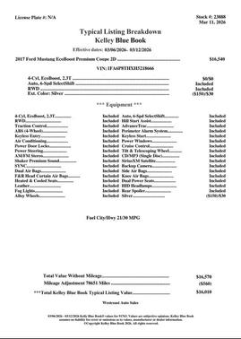 2017 Ford Mustang EcoBoost Premium