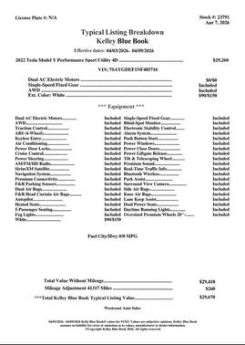 Pearl White Multi-Coat 2022 Tesla Model Y Performance Dual Motor All-Wheel Drive