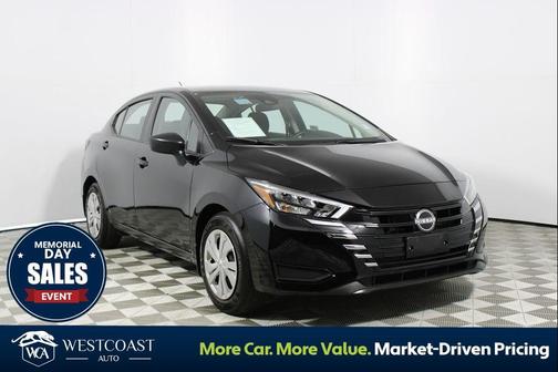 Super Black 2025 Nissan Versa 1.6 S