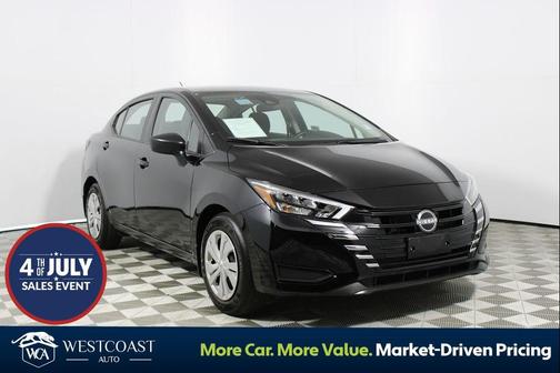 Super Black 2025 Nissan Versa 1.6 S