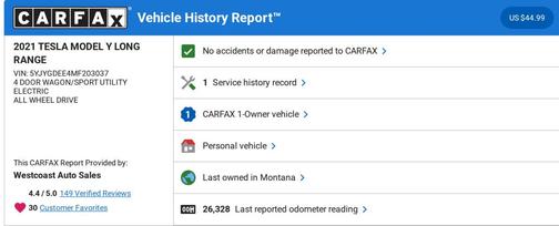2021 Tesla Model Y Long Range Dual Motor All-Wheel Drive