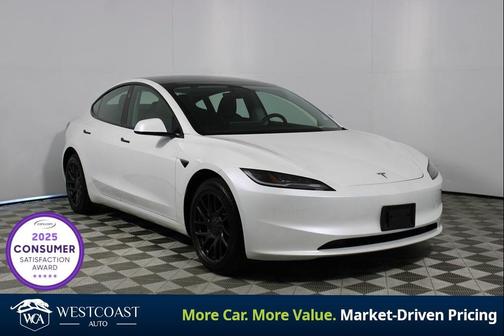 Pearl White Multi-Coat 2025 Tesla Model 3 Long Range