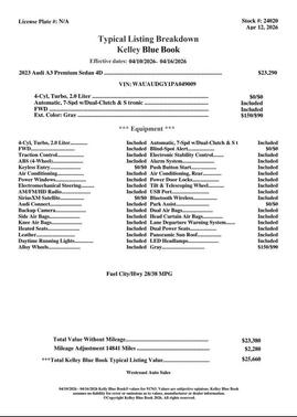 Manhattan Gray Metallic 2023 Audi A3 Premium