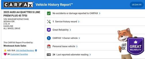 2023 Audi A4 45 S line Premium Plus