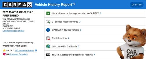 2025 Mazda CX-30 2.5 S Preferred Package