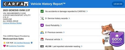 2023 Genesis GV80 2.5T