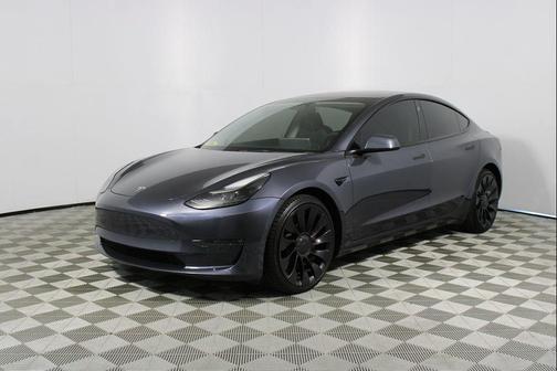 Gray 2022 Tesla Model 3 Performance