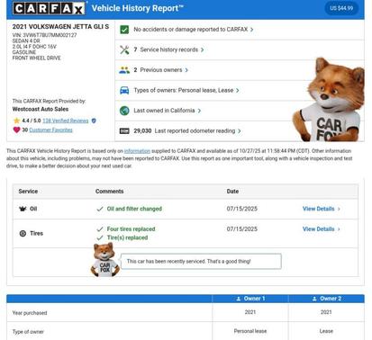 2021 Volkswagen Jetta GLI 2.0T S