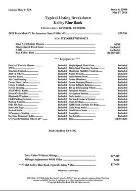 2021 Tesla Model Y Performance Dual Motor All-Wheel Drive