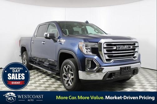 Pacific Blue Metallic 2021 GMC Sierra 1500 SLT