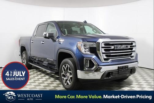 Pacific Blue Metallic 2021 GMC Sierra 1500 SLT