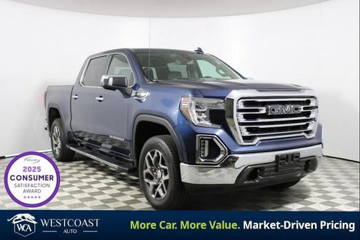Pacific Blue Metallic 2021 GMC Sierra 1500 SLT