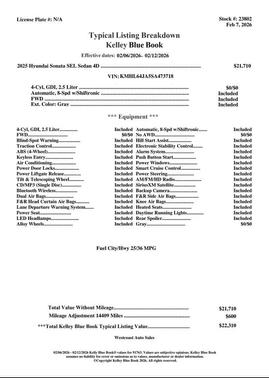 2025 Hyundai SONATA SEL